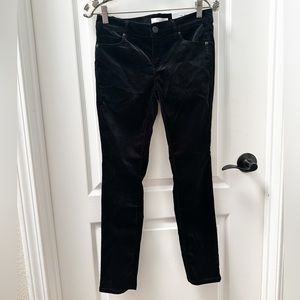BRAND NEW Ann Taylor Loft Black Velvet Modern Skinny Pants Size 25 / 0